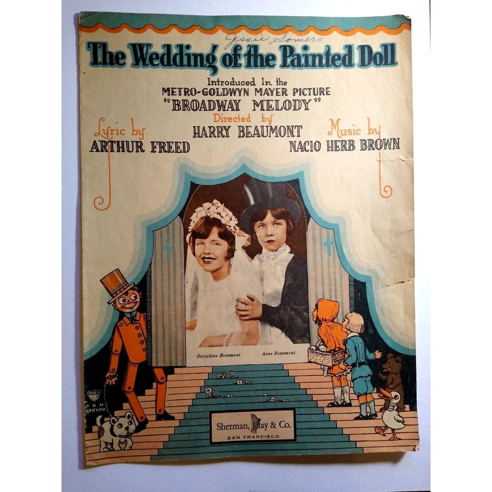 The Wedding Of The Painted Doll Sheet Music 1929 Arthur Freed Brown Words Music